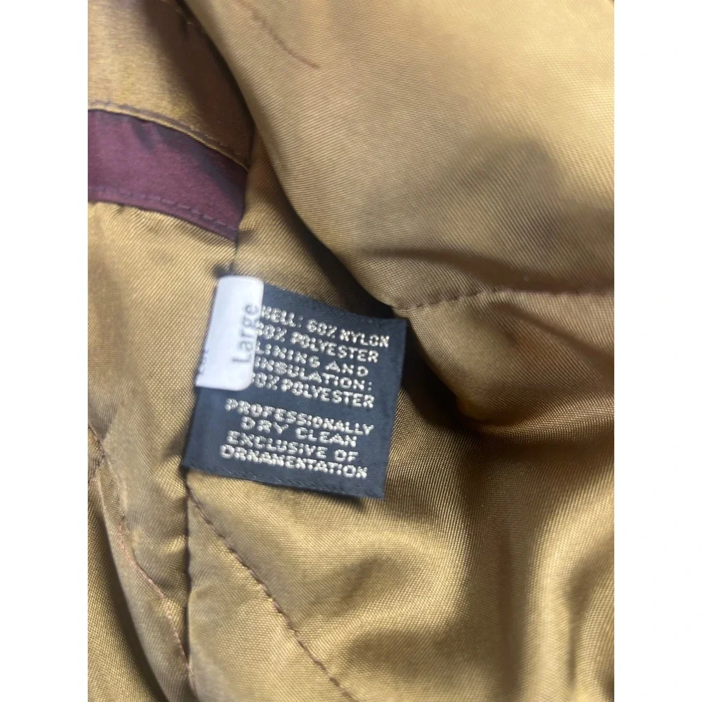 Forecaster of Boston Womens Burgundy Gold Colorblock Trench‎ Coat Jacket - Picture 4 of 9